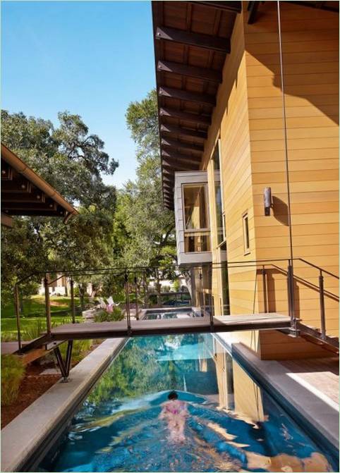 Desenho de casa de luxo de sonho com piscina
