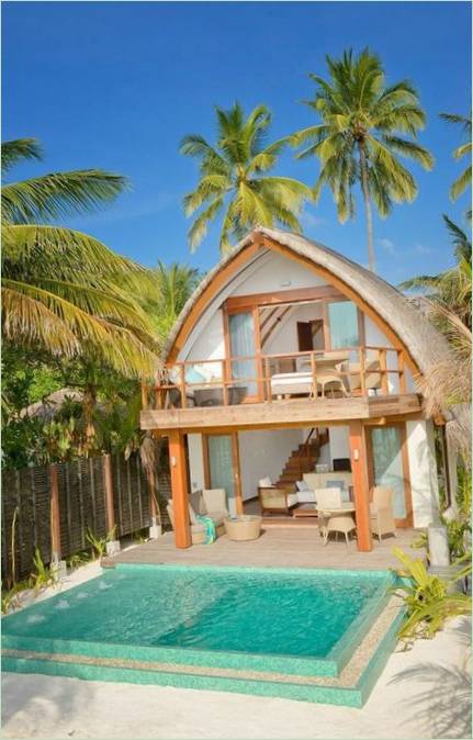 Desenho de casa de luxo de sonho com uma piscina