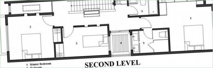 Casa linear - planta do primeiro andar